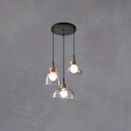 Nordic Clear Rippled Glass Shaded 1-light Pendant Light Lumendat