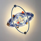 Lumendat Contemporary Creative Kids Round Spaceman Planet Iron Acrylic Resin LED Flush Mount Ceiling Light For Bedroom Lumendat