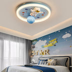 Lumendat Cartoon Creative Space Astronaut Resin LED Flush Mount Ceiling Light Lumendat
