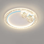 Lumendat Contemporary Creative Kids Round Orb Stars Hardware Acrylic LED Flush Mount Ceiling Light For Bedroom Lumendat