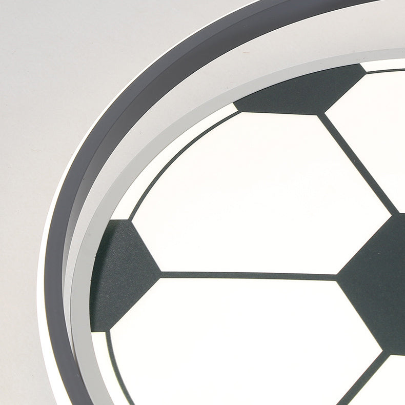 Lumendat Contemporary Creative Cartoon Football Iron PVC LED Kids Flush Mount Ceiling Light For Bedroom Lumendat