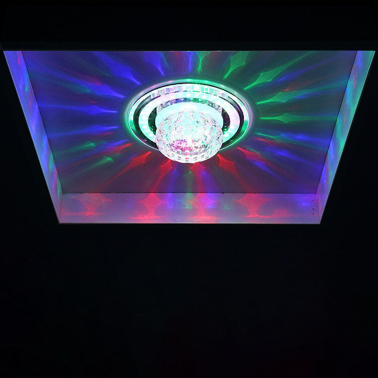 Minimalist Light Luxury Crystal Round Spotlight LED Flush Mount Ceiling Light Lumendat