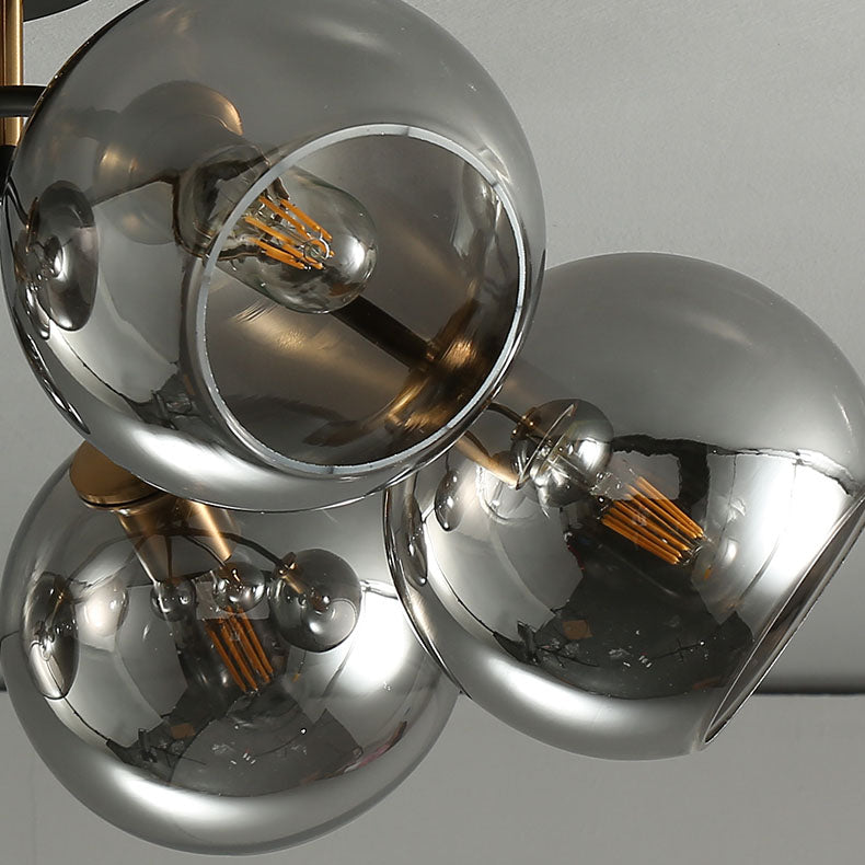 Modern Light Luxury Glass Magic Bean Round 4/6/8 Light Semi-Flush Mount Ceiling Light Lumendat
