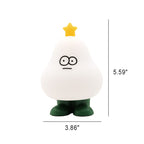 Lumendat Creative Cartoon Pear Silicone Timing LED Night Light Table Lamp Lumendat