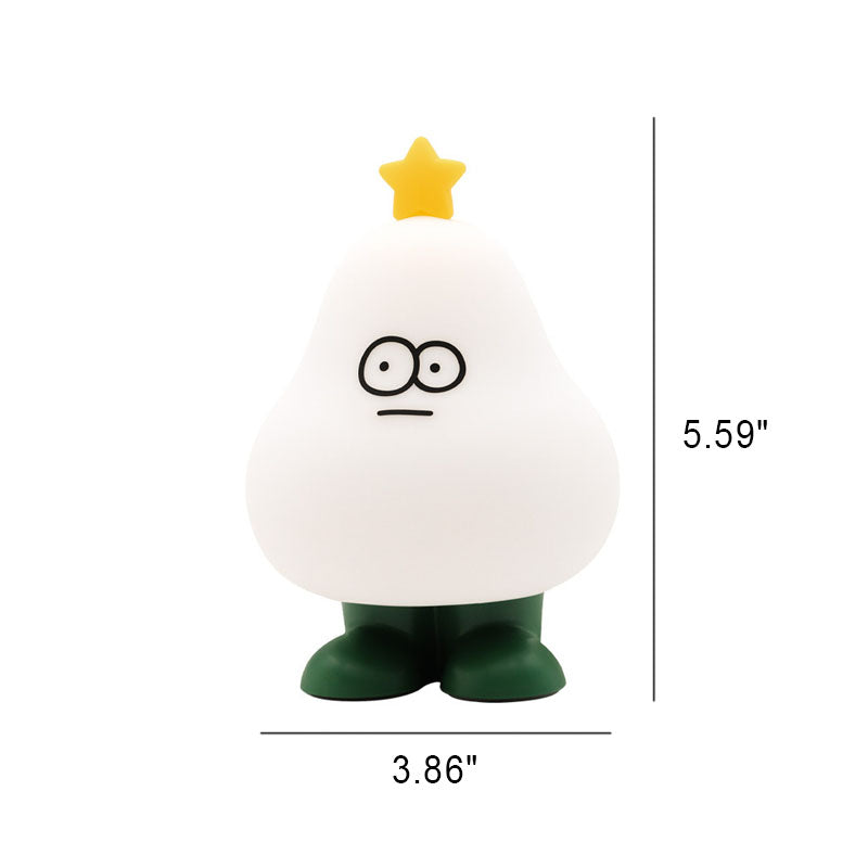 Lumendat Creative Cartoon Pear Silicone Timing LED Night Light Table Lamp Lumendat