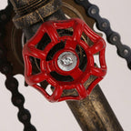 Industrial Vintage Iron Gear Plumbing Metal 1-Light Table Lamp Lumendat