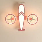 Lumendat Contemporary Creative Acrylic Cartoon Airplane LED Kids Flush Mount Ceiling Light For Living Room Lumendat