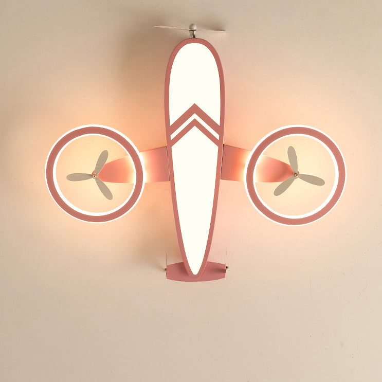 Lumendat Contemporary Creative Acrylic Cartoon Airplane LED Kids Flush Mount Ceiling Light For Living Room Lumendat