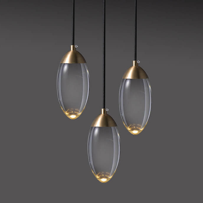 Modern Teardrop Crystal LED Pendant Light BulbSquare
