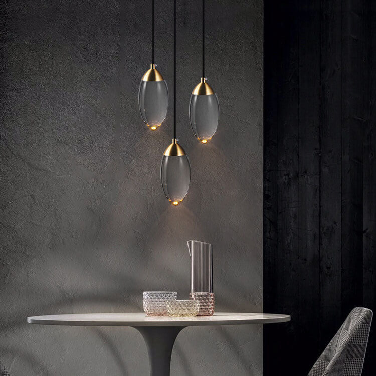 Modern Teardrop Crystal LED Pendant Light BulbSquare