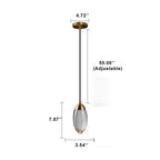 Modern Teardrop Crystal LED Pendant Light BulbSquare