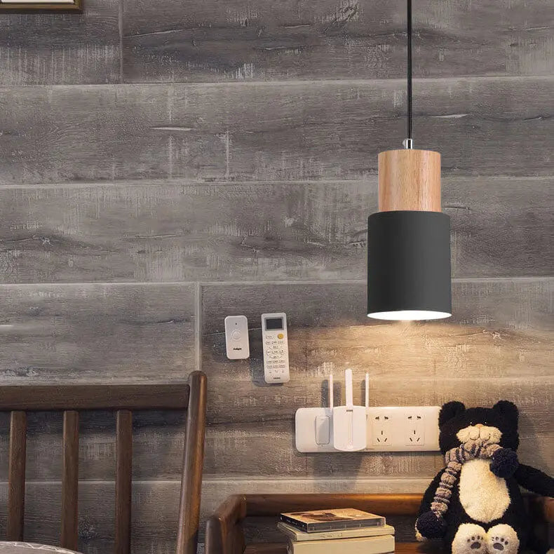 Nordic Macaron Cylinder Aluminum 1-light Single LED Pendant Light Lumendat