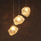 Nordic Creative Ice Cube Glass 1-light Pendant Light BulbSquare