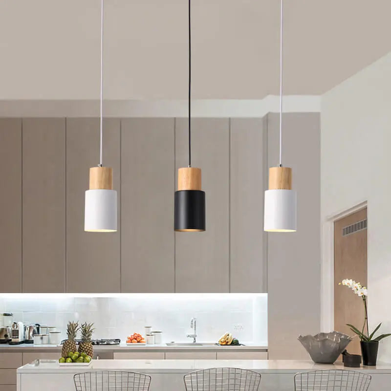 Nordic Macaron Cylinder Aluminum 1-light Single LED Pendant Light modern luxury lighting fixture