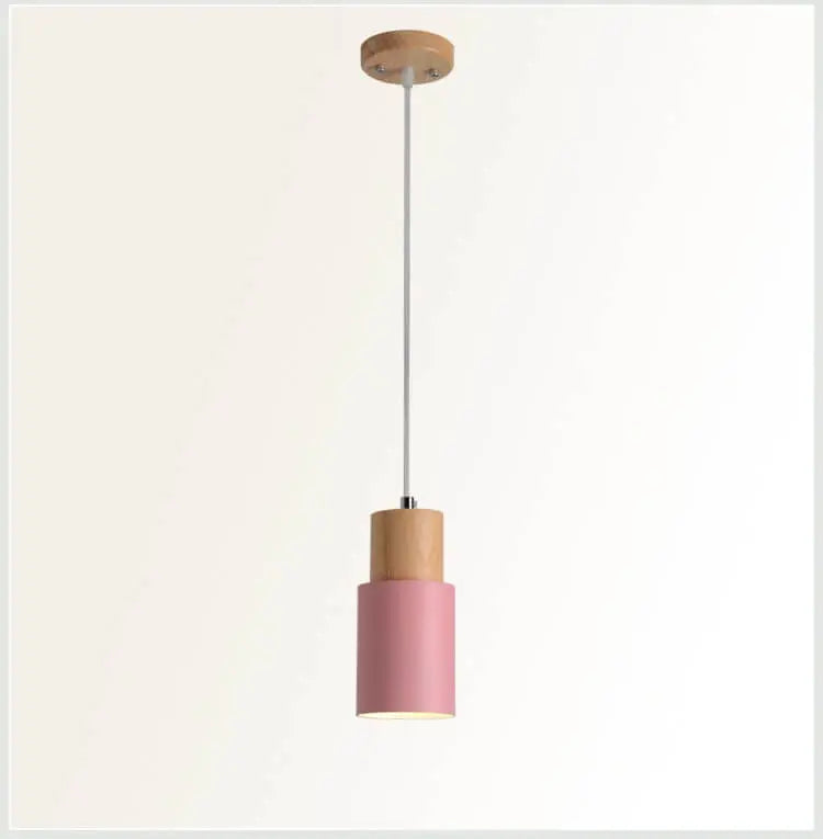 Nordic Macaron Cylinder Aluminum 1-light Single LED Pendant Light Lumendat