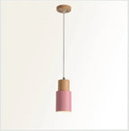 Nordic Macaron Cylinder Aluminum 1-light Single LED Pendant Light Lumendat