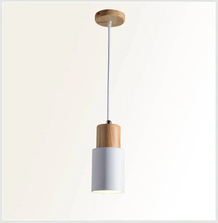Nordic Macaron Cylinder Aluminum 1-light Single LED Pendant Light Lumendat