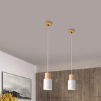 Nordic Macaron Cylinder Aluminum 1-light Single LED Pendant Light Lumendat