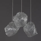Nordic Creative Ice Cube Glass 1-light Pendant Light BulbSquare