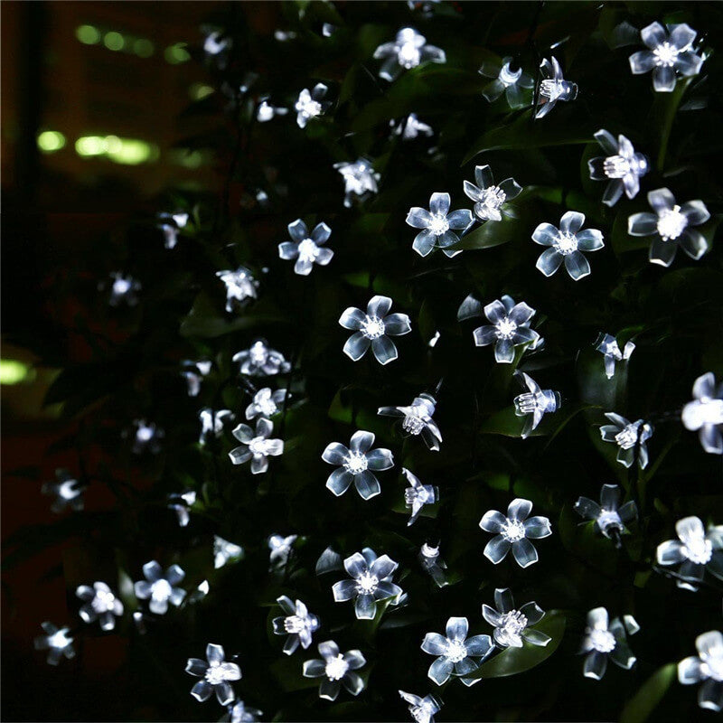 LED Solar Sakura String Lights Waterproof Outdoor Fairy Flower Lights Lumendat