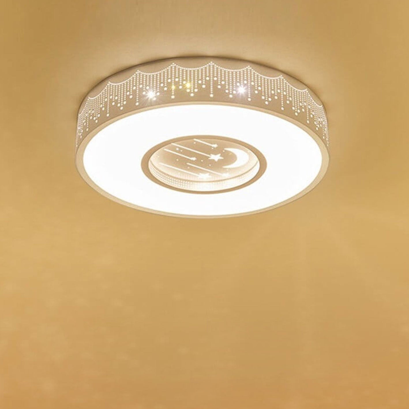 Lumendat Modern Minimalist Starry Sky Round Children's LED Flush Mount Ceiling Light Lumendat