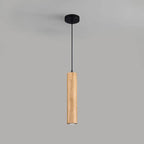 Modern Minimalist Wood Cylinder LED Pendant Light Lumendat