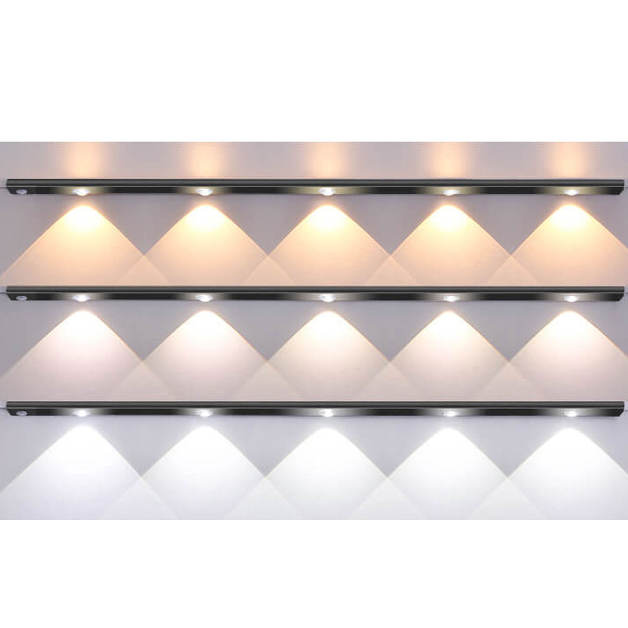Ultra-thin Smart LED Human Sensor Charging Hill Ripple Light Strip Lumendat