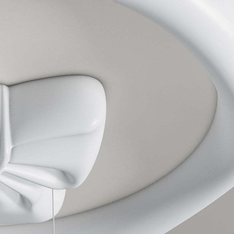 Lumendat Contemporary Creative Kids Round Bow Orb Iron Rolled Plastic LED Flush Mount Ceiling Light For Bedroom Lumendat