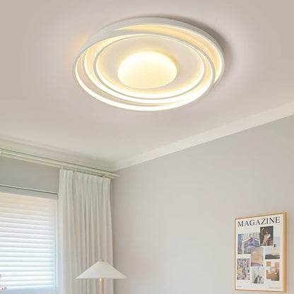 Modern Minimalist Round Iron Acrylic LED Flush Mount Ceiling Light for Living Room