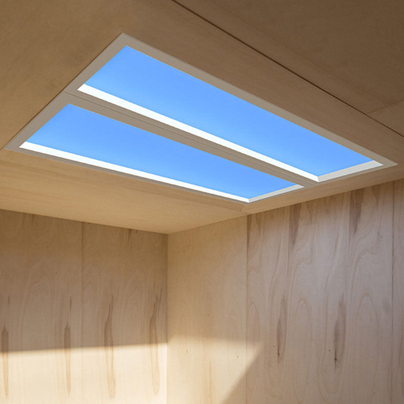 Modern Minimalist Smart Blue Sky Metal LED Flush Mount Ceiling Light for Living Room BulbSquare
