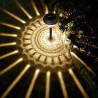 Solar Waterproof Circular Divergent Light Shadow Design LED Outdoor Garden Decorative Light Lumendat