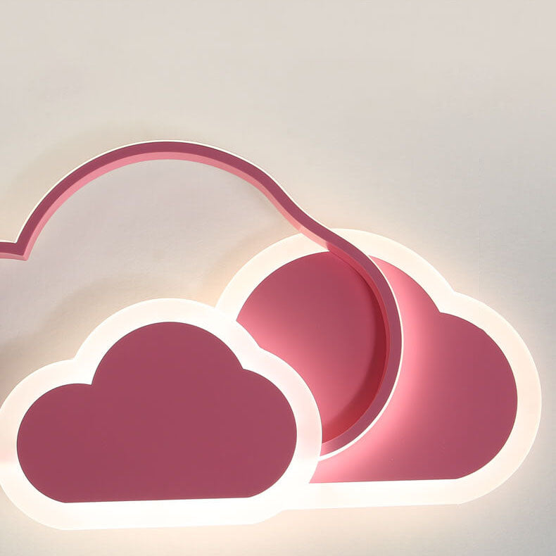 Lumendat Creative Cartoon Acrylic Cloud Design LED Flush Mount Ceiling Light Lumendat