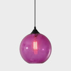 Nordic Minimalist Stained Round Glass 1-light Pendant Light Lumendat