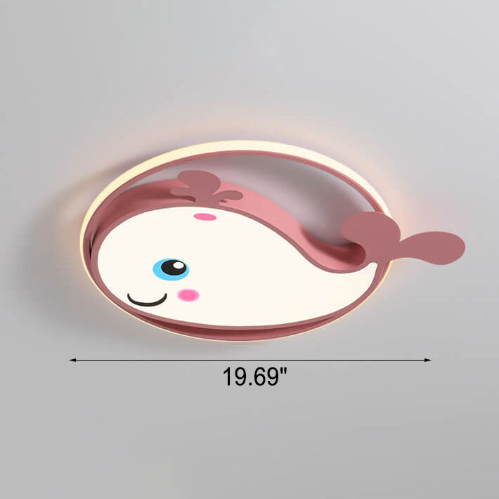 Lumendat Cartoon Creative Dolphin Circle LED Kids Flush Mount Ceiling Light Lumendat
