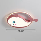 Lumendat Cartoon Creative Dolphin Circle LED Kids Flush Mount Ceiling Light Lumendat