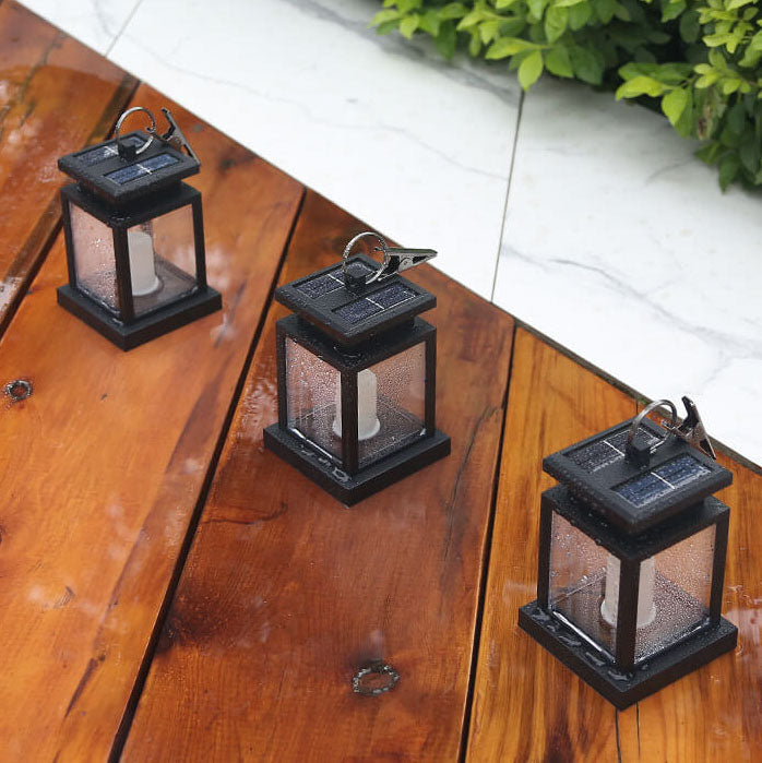Solar Retro Candle Lantern LED Outdoor Hanging Light Lumendat