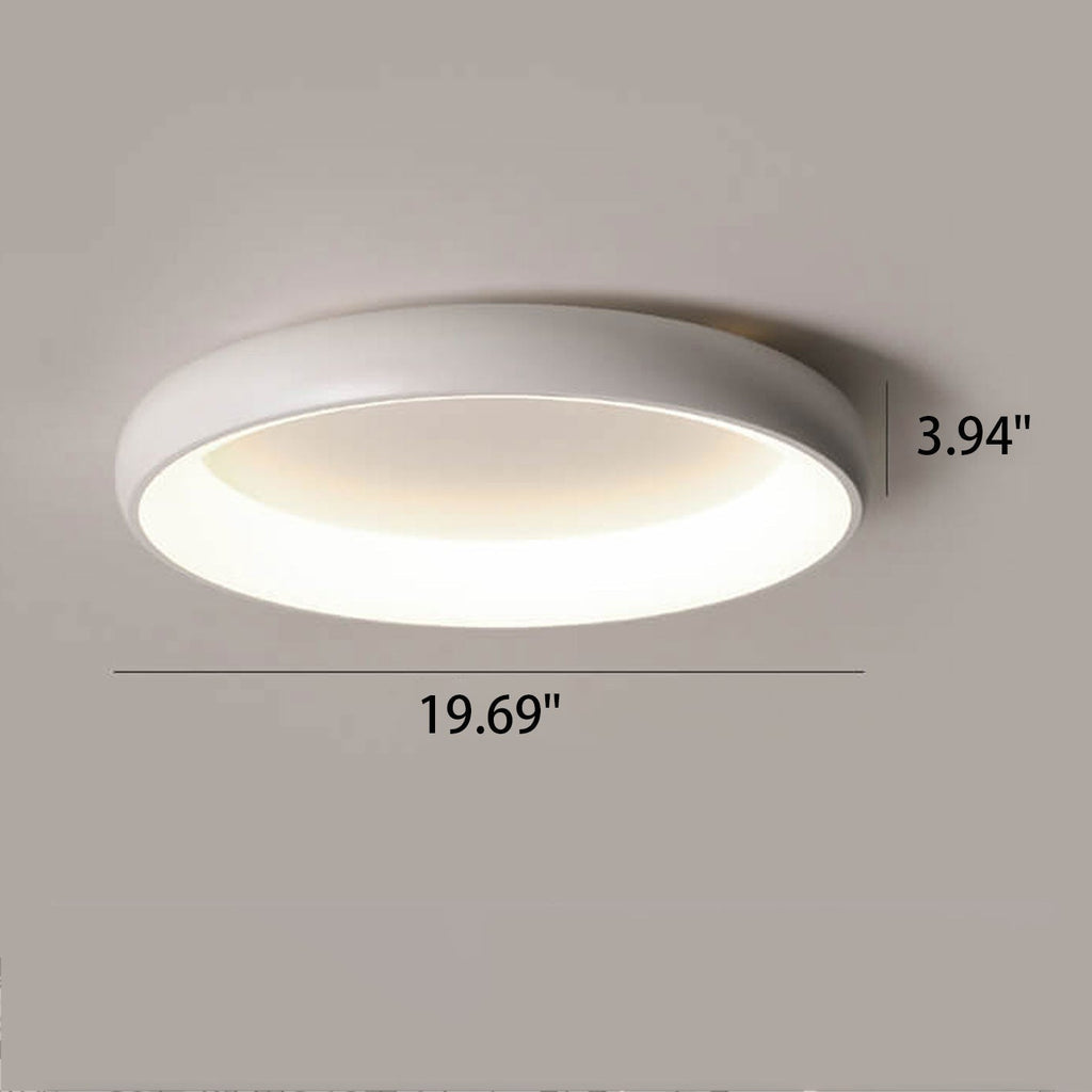 Modern Minimalist Round Aluminum Acrylic LED Flush Mount Ceiling Light Lumendat