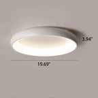Modern Minimalist Round Aluminum Acrylic LED Flush Mount Ceiling Light Lumendat