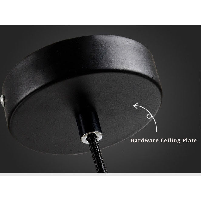 Resin Cement 1-Light Bell Rainbow Pendant Light
