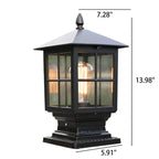 European Outdoor Column Lantern Waterproof Rustproof 1-Light Patio Light Lumendat
