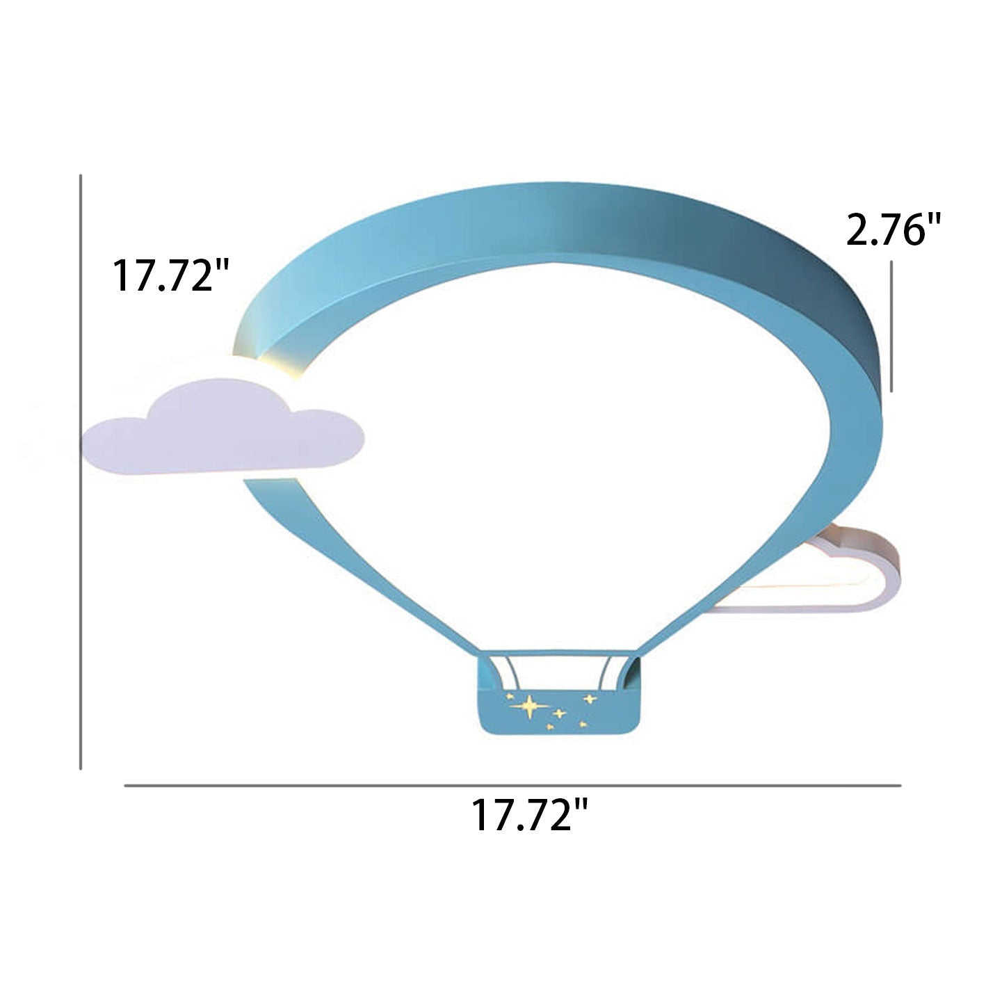 Lumendat Cartoon Hot Air Balloon Kid LED Flush Mount Ceiling Light Lumendat