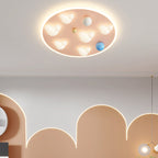 Lumendat Contemporary Creative Kids Iron Acrylic Round Irregular Shape Mouse Cloud LED Flush Mount Ceiling Light For Bedroom Lumendat