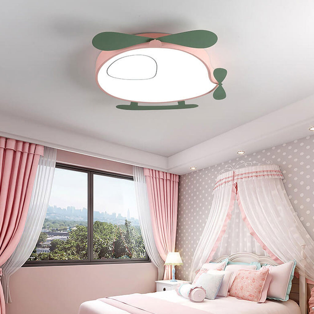 Lumendat Cartoon Creative Colorful Aircraft LED Eye Protection Kids Flush Mount Ceiling Light Lumendat