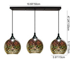 Modern Creative 3d Colorful Fireworks Glass Dome 2/3 Light Island Light Chandelier Lumendat
