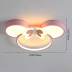 Lumendat Modern Creative Minimalist Wrought Iron Cartoon Mouse LED Flush Mount Ceiling Light Lumendat