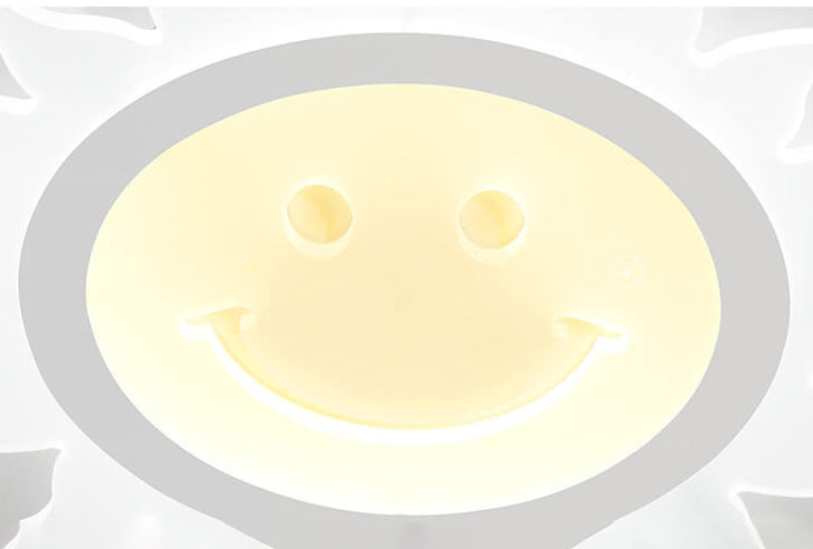 Creative Cartoon Smiley Sun LED Flush Mount Ceiling Light Lumendat