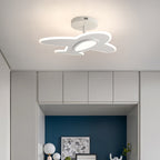 Lumendat Modern Minimalist Cartoon Airplane LED Semi-Flush Mount Light Lumendat