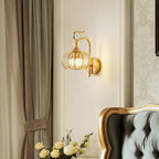 Modern Minimalist Oval Cylinder Hardware Crystal 1-Light Wall Sconce Lamp For Bedroom Lumendat