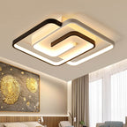 Modern Creative Square Ring Aluminum LED Semi-Flush Mount Ceiling Light Lumendat