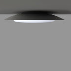 Contemporary Scandinavian Round Aluminum Acrylic Copper LED Semi-Flush Mount Ceiling Light For Living Room